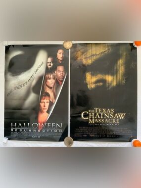 Vintage Halloween Resurrection / Vintage Texas Chainsaw Massacre 3 Poster Bundle